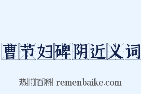曹节妇碑阴近义词是什么意思的图片